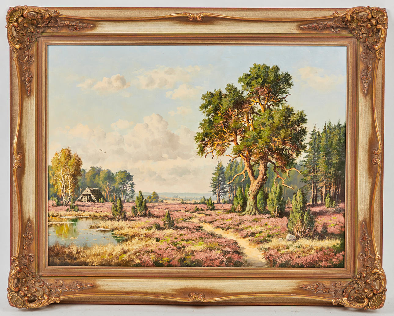 WILLY HANFT. Gemälde, Heidelandschaft.