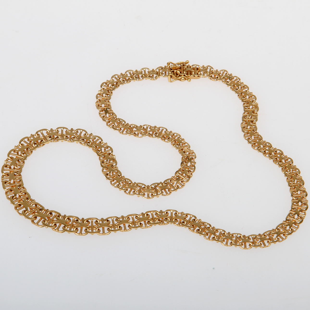 HALSLÄNK, 18K rödguld. Vikt ca 17,7g.