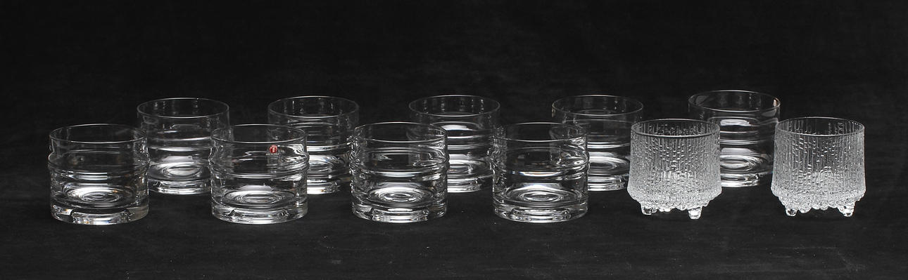 WHISKEYGLAS, 9+2 st, Iittala.
