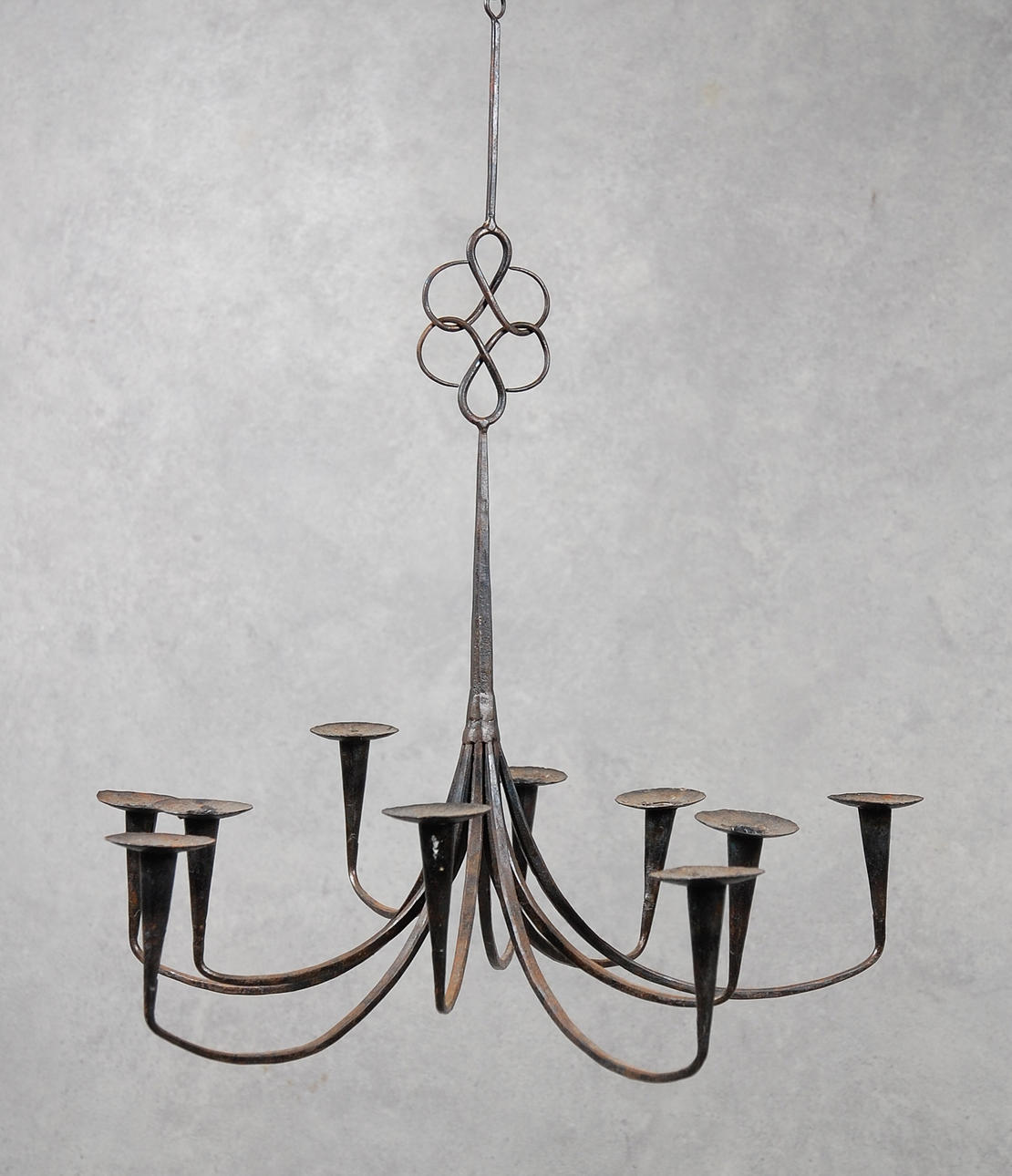 LJUSKRONA, för 10 st ljus, smide, 1900-tal.