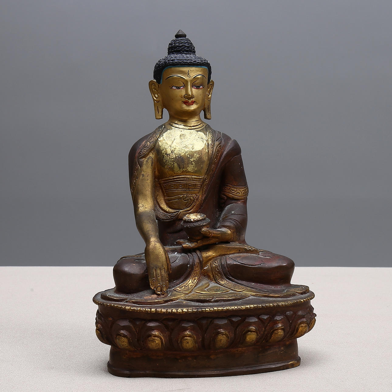 BUDDHA, metal, oriental, 20th century.