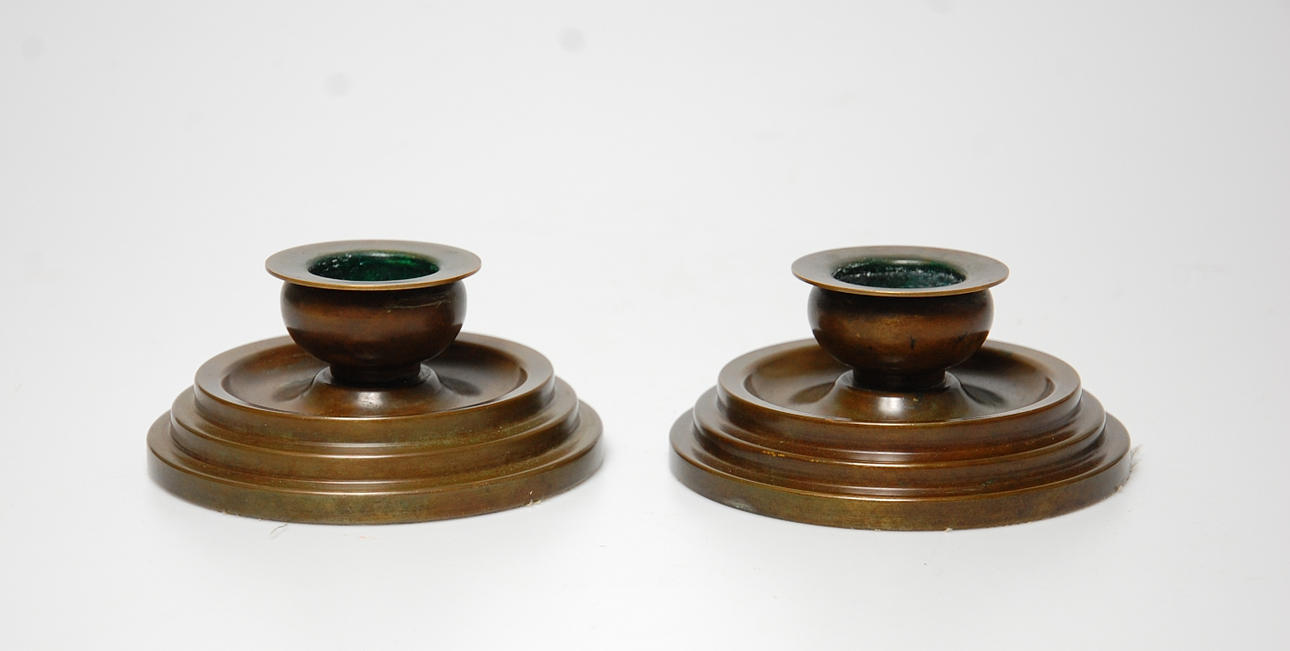 LJUSTAKAR, 1 par, brons, Art deco,1920-tal.