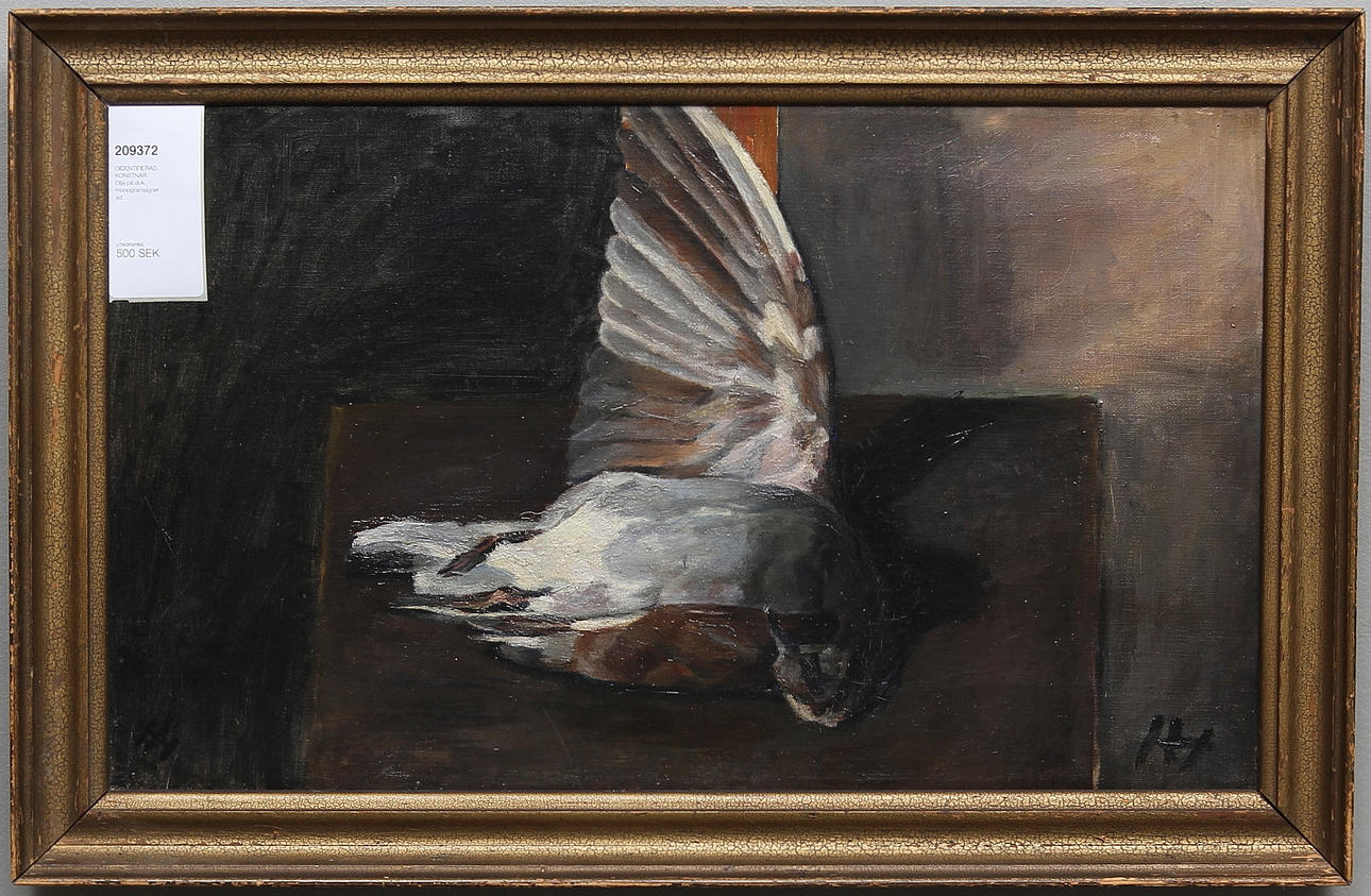 OIDENTIFIERAD KONSTNÄR. Olja på duk, monogramsignerad.