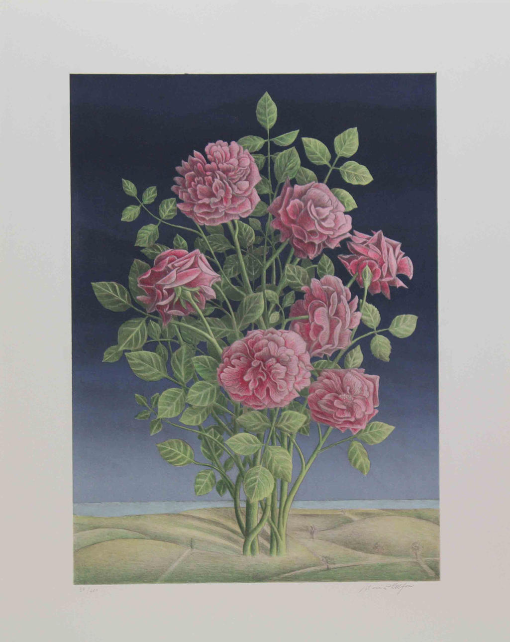 Parti konst (4). Div. tekniker. Bl.a. Maria Hillfon och Stig Olson.