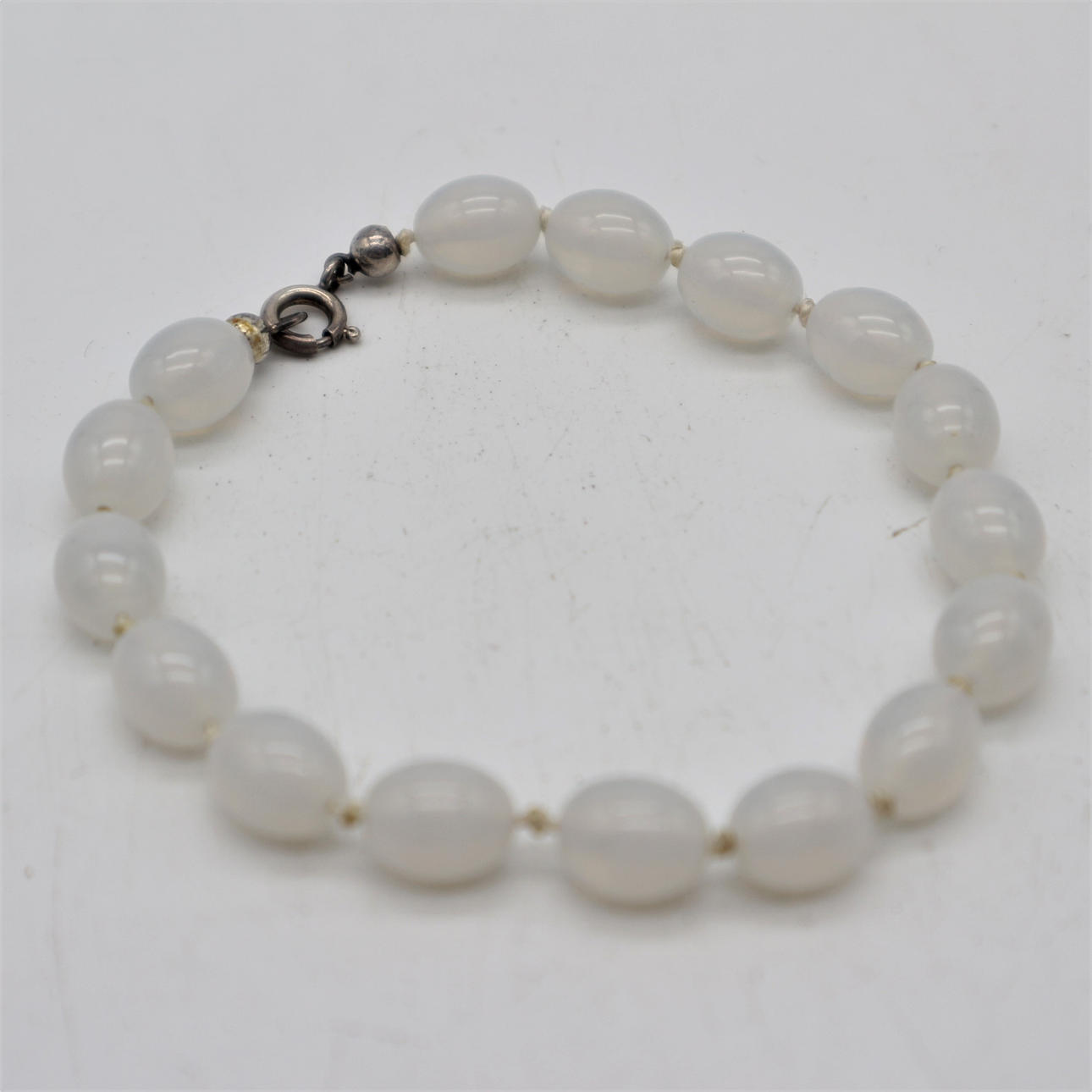 MÅNSTEN ARMBAND - 925 STERLING SILVER LÅS.