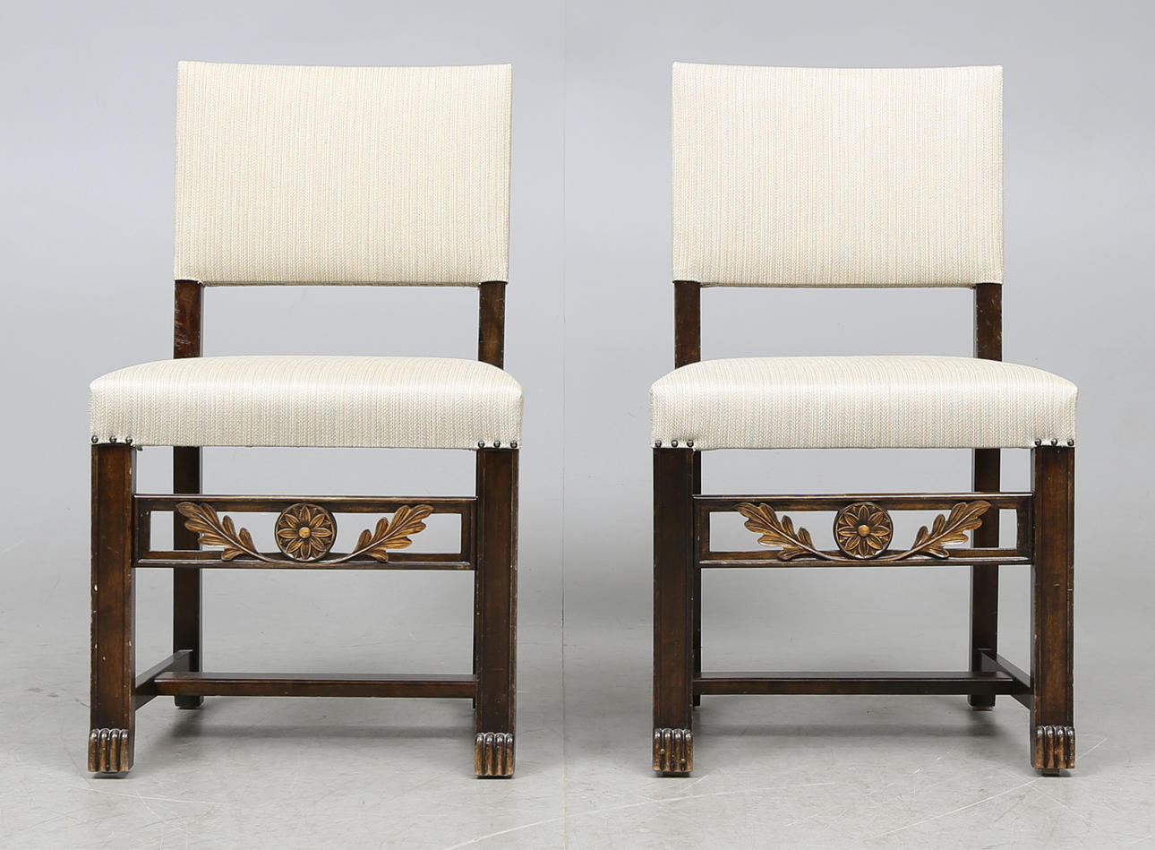 STOLAR, ett par, tillskrivna Axel Einar Hjorth, Bodafors, 1920-tal.