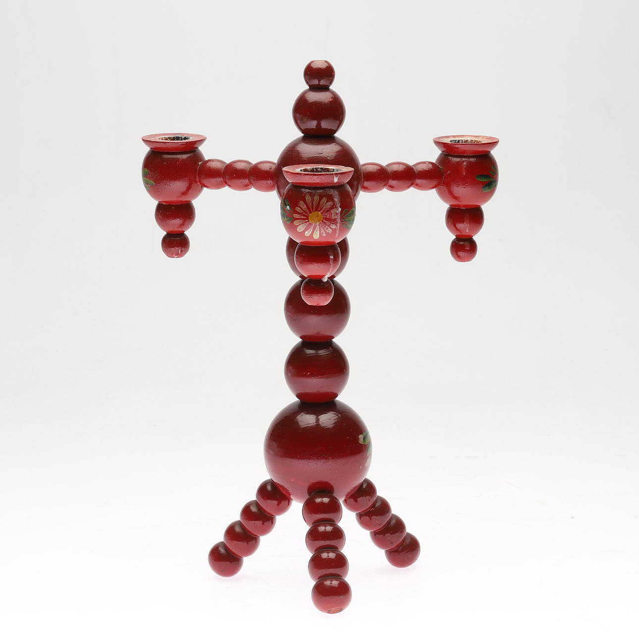 LJUSSTAKE, s.k. "Kulljusstake", trä, 1900-tal.