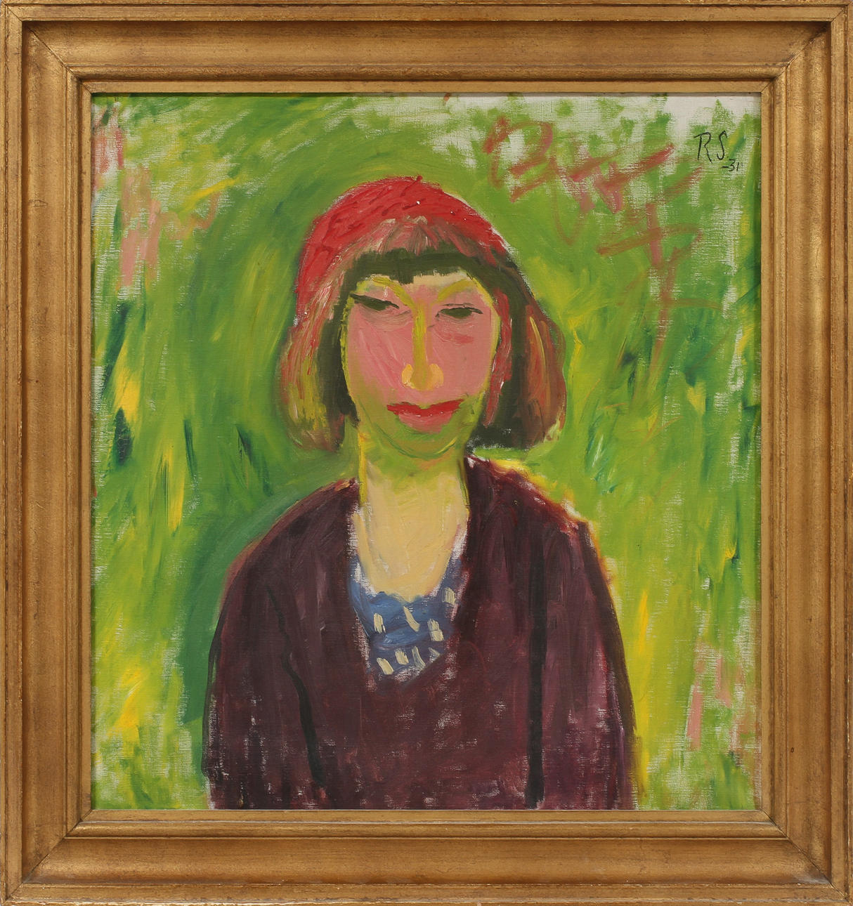 RAGNAR SANDBERG (1902-1972). "Maja i Hanhals". Olja på duk.