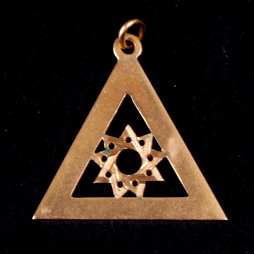 HÄNGE, Tempelriddareorden, 18k guld, Göteborg, 1924.