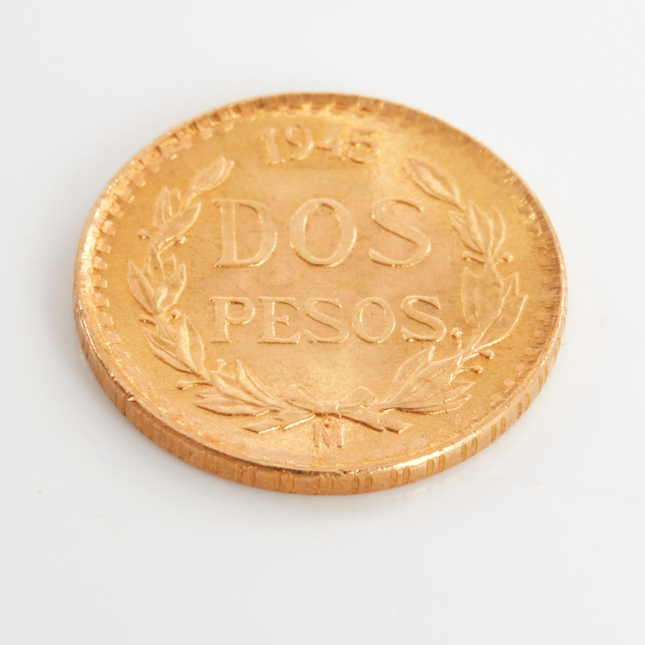 MONEDA DE ORO, México, 2 pesos, 1945.