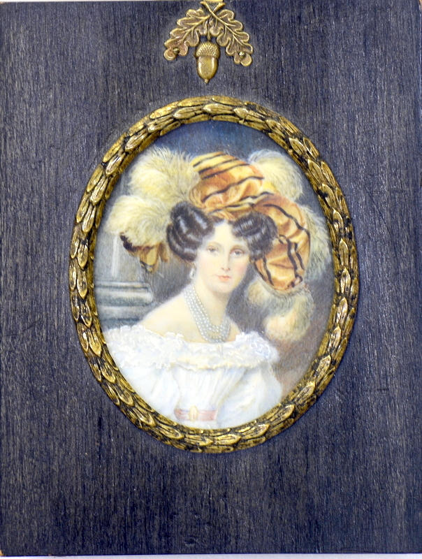 OKÄND KONSTNÄR. Miniatyr i träram.