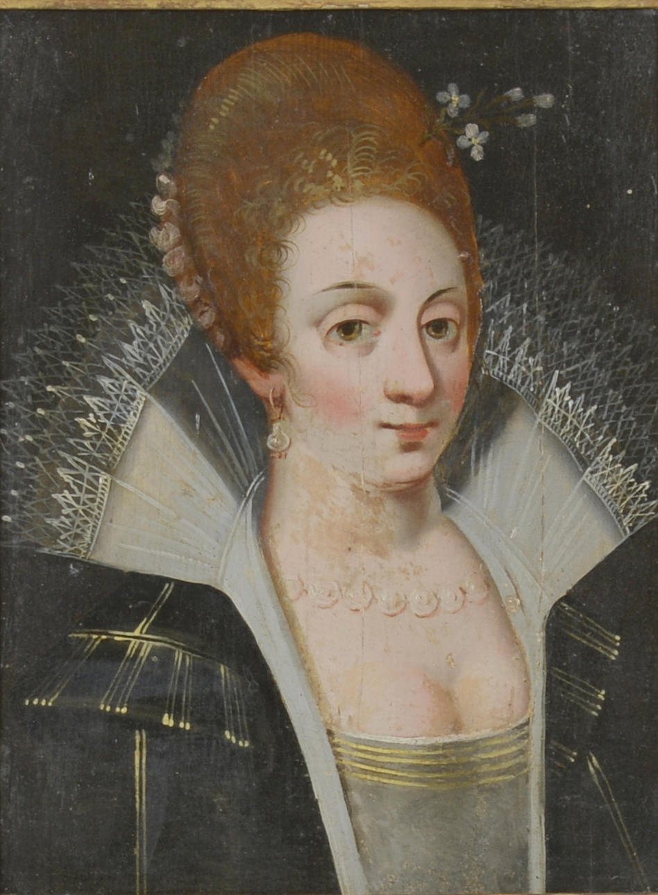 OKÄND KONSTNÄR. Olja på träpannå.