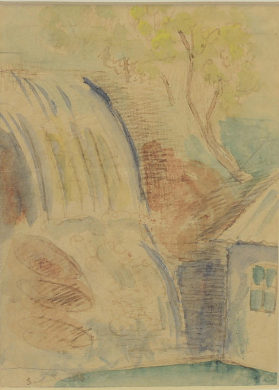 GÖSTA SANDELS. Akvarell.