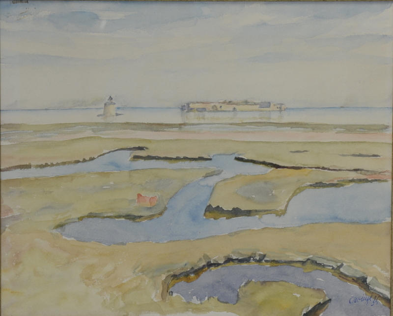 TORSTEN JOVINGE. Wasserlandschaft, Aquarell.