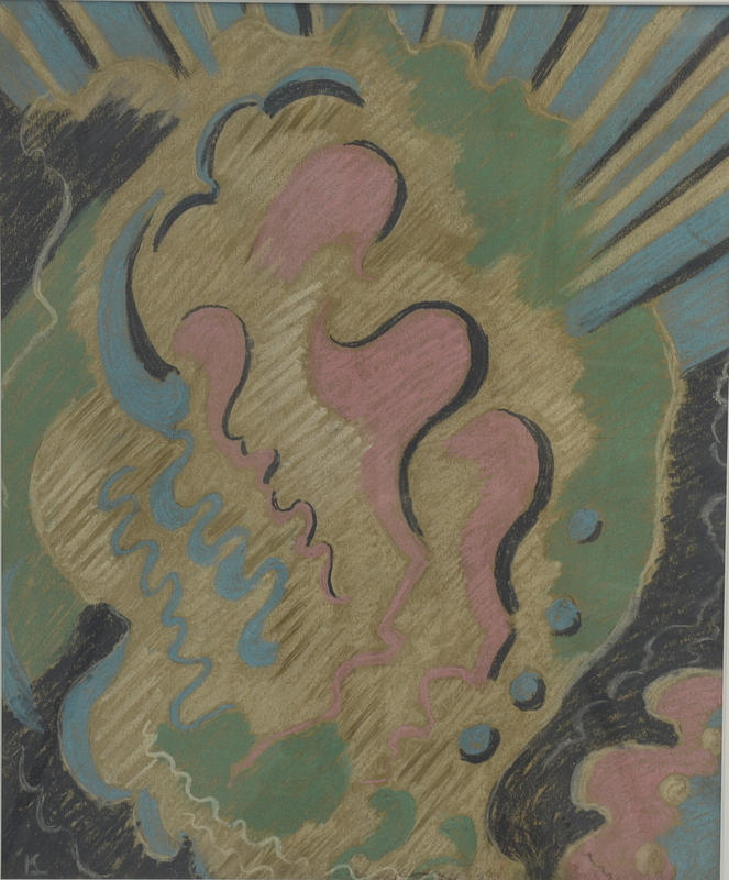 KNUT LUNDSTRÖM. Pastell Signerad KL.