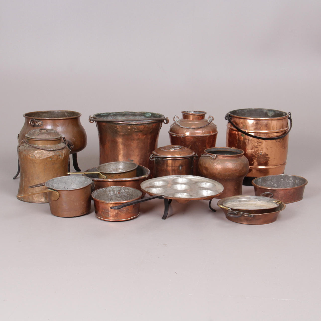 PARTI KOPPAR, 15 delar, 1800/1900-tal.