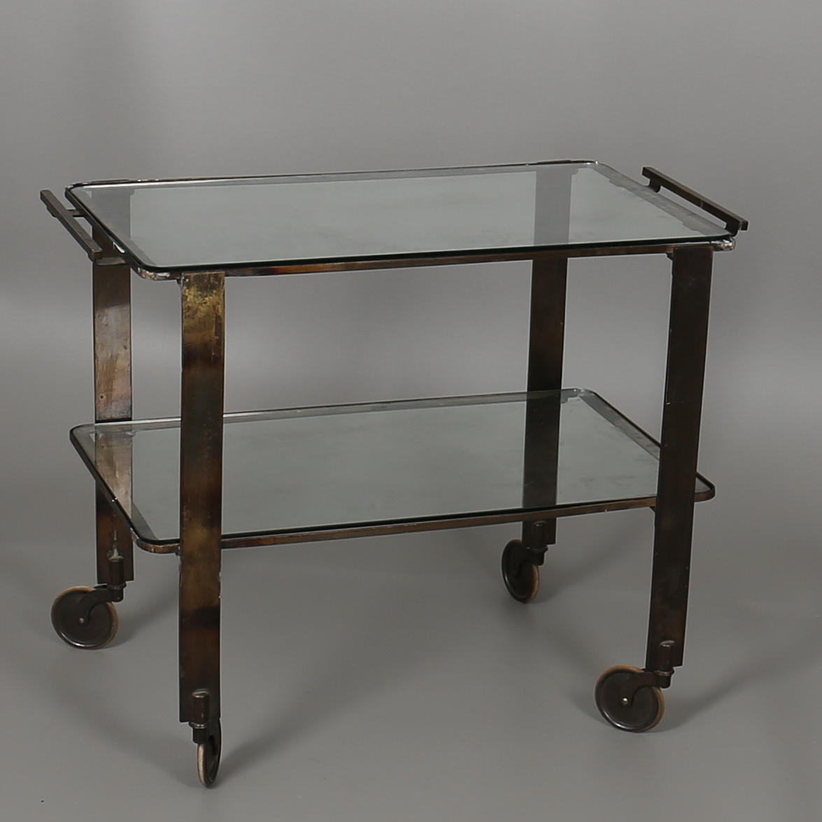 TEVAGN i mässing/glas. NK. 1920/1930-tal.