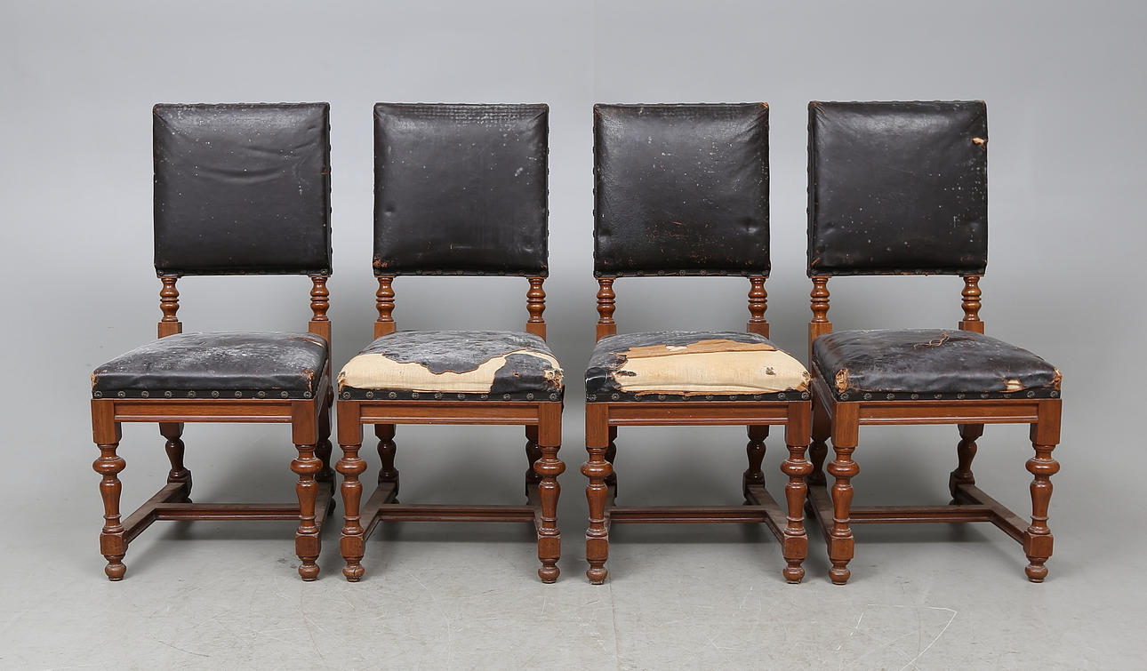 STOLAR, 4 st, proveniens Börstorp slott, barockstil, 1900-tal.