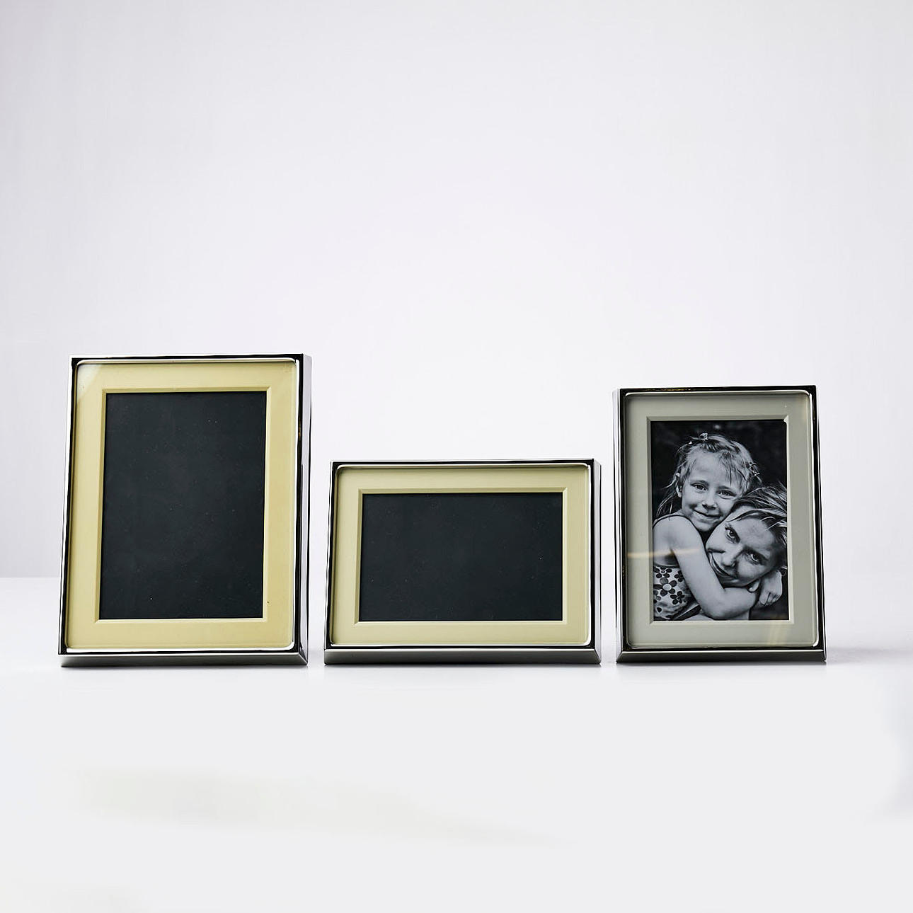GEORG JENSEN. FRAMES, 3 pcs, stainless steel.