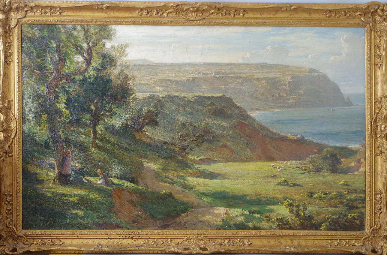 ARTHUR A. FRIEDENSON. "Springtime Runswickbay", olja på duk, signerad Arthur Friedenson.