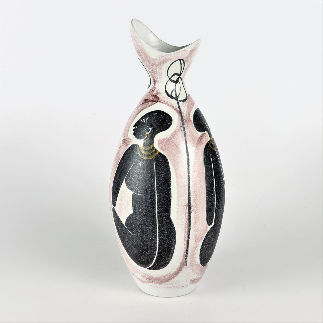 METTE DOLLER. Jarrón, gres esmaltado, años 50.