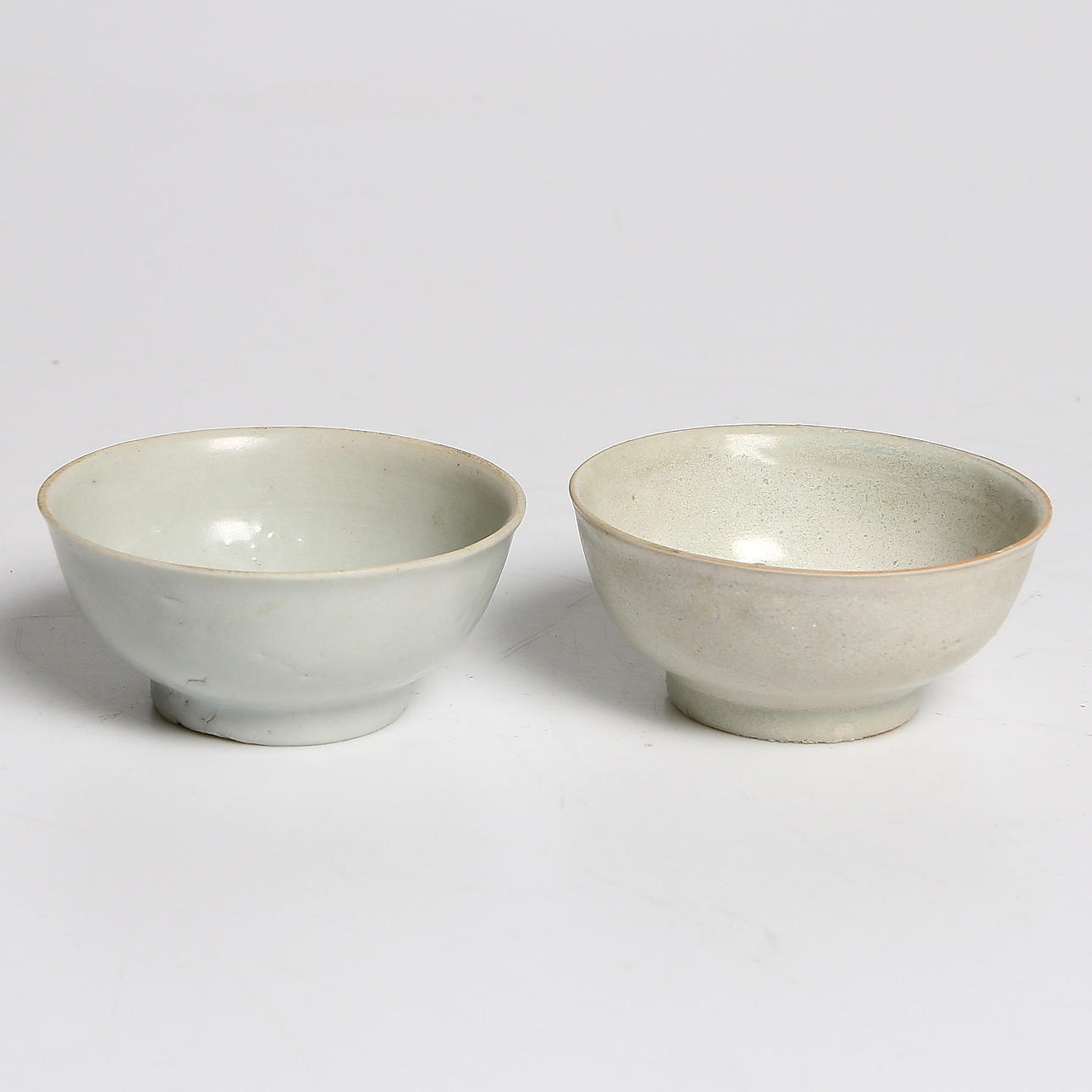 SKÅLAR, 2 st, Blanc de Chine, vrakgods, Kina, 1700-tal.