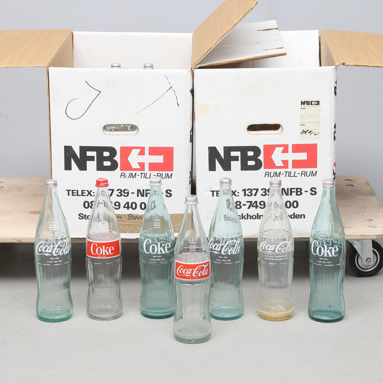 SOD BOTTLES, including coca cola, 1980s/90s.