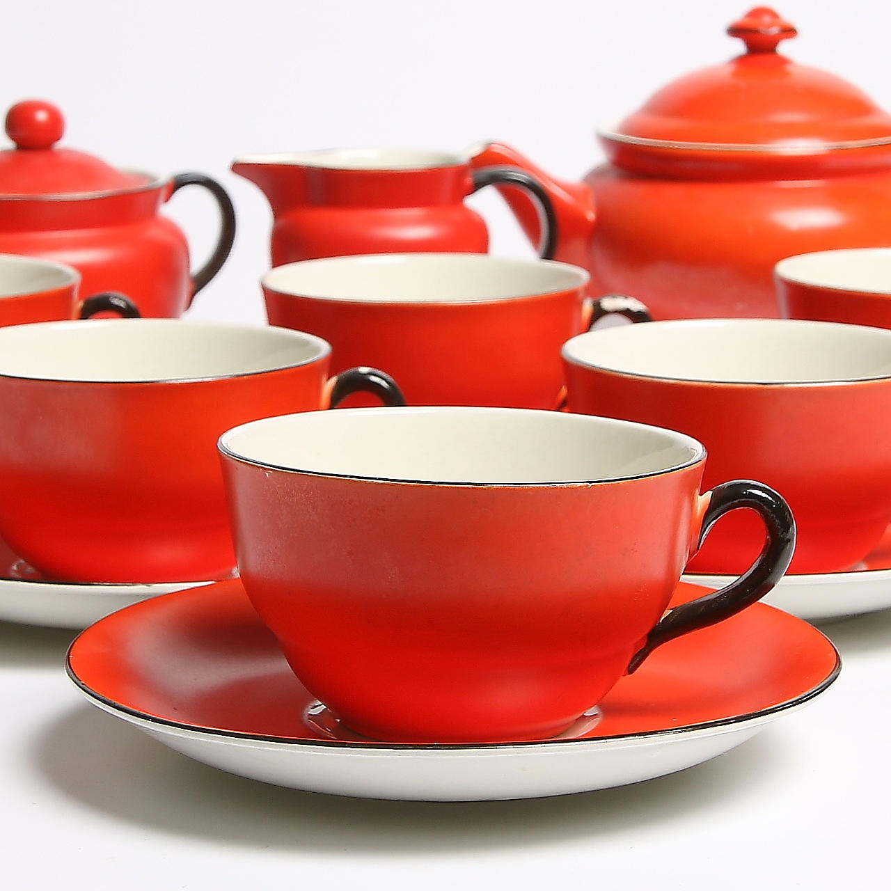 TESSERVIS, 15 delar, porslin, Gefle/Upsala Ekeby. 1970-tal.