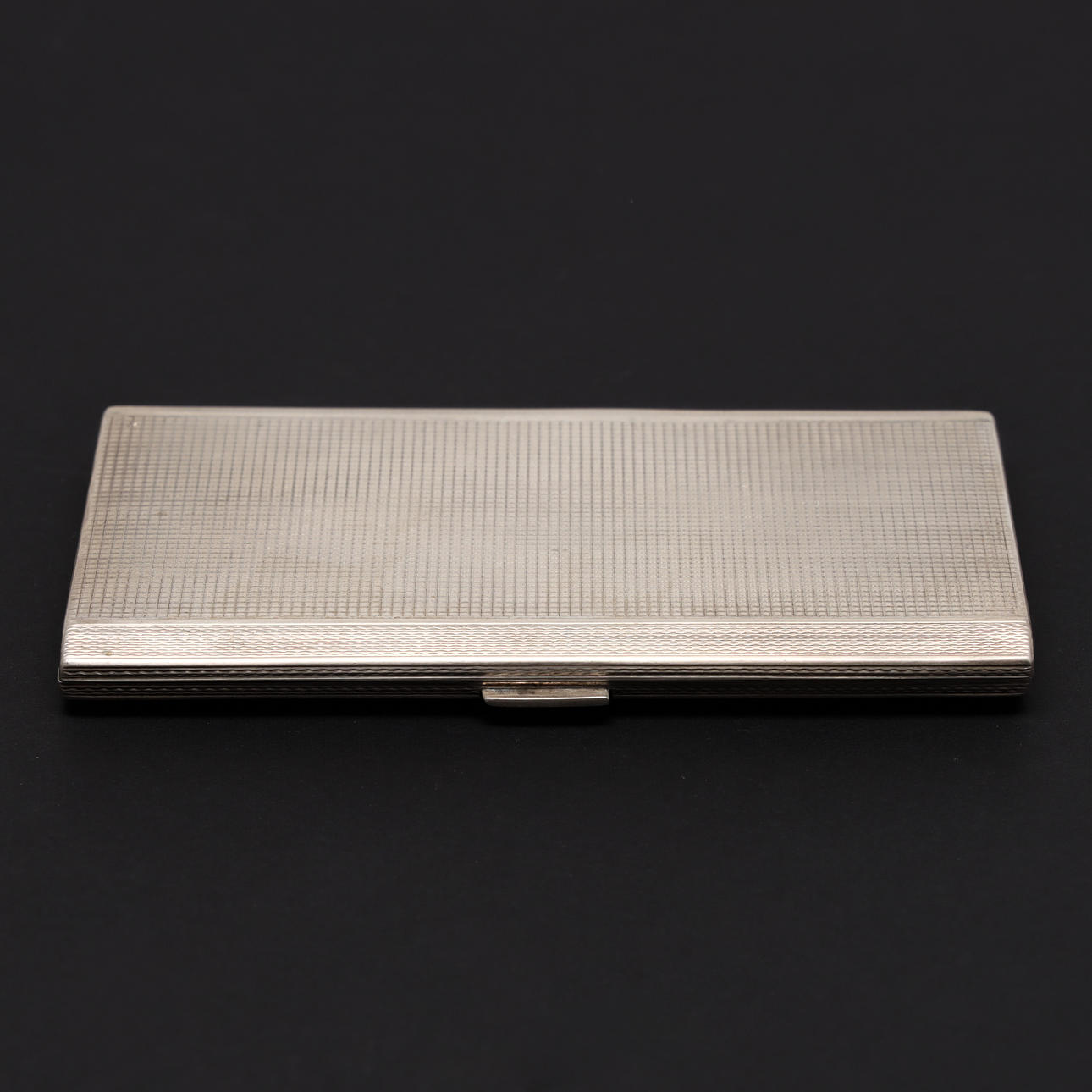 CIGARETTE case, silver, 830s.