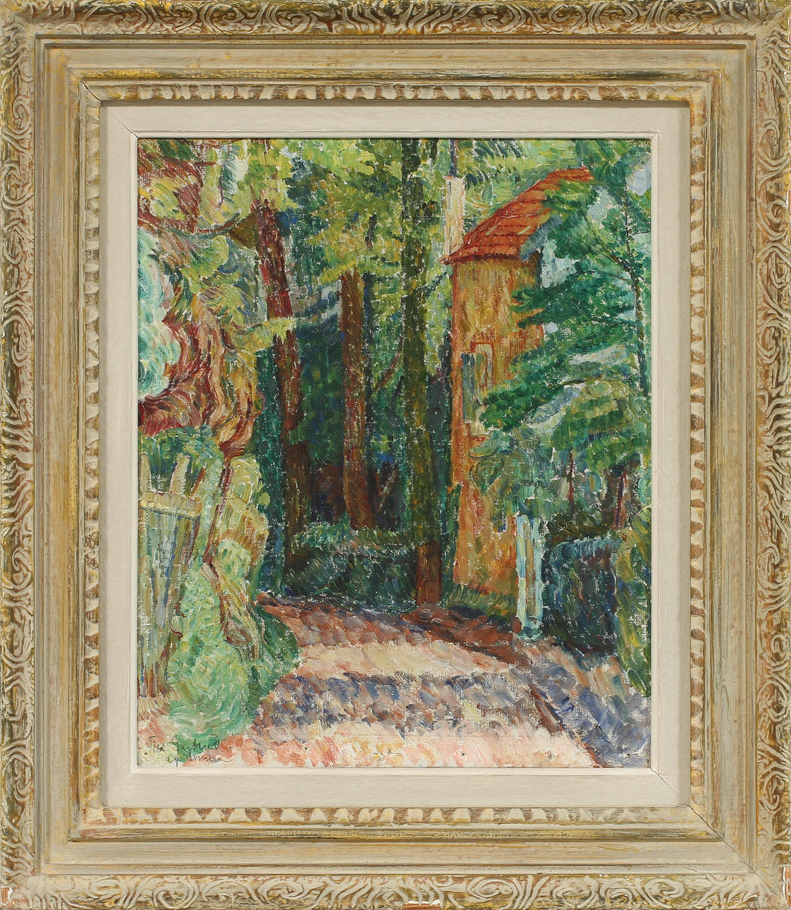 OIDENTIFIERAD KONSTNÄR. "Fontenay-aux-roseses", olja på duk.