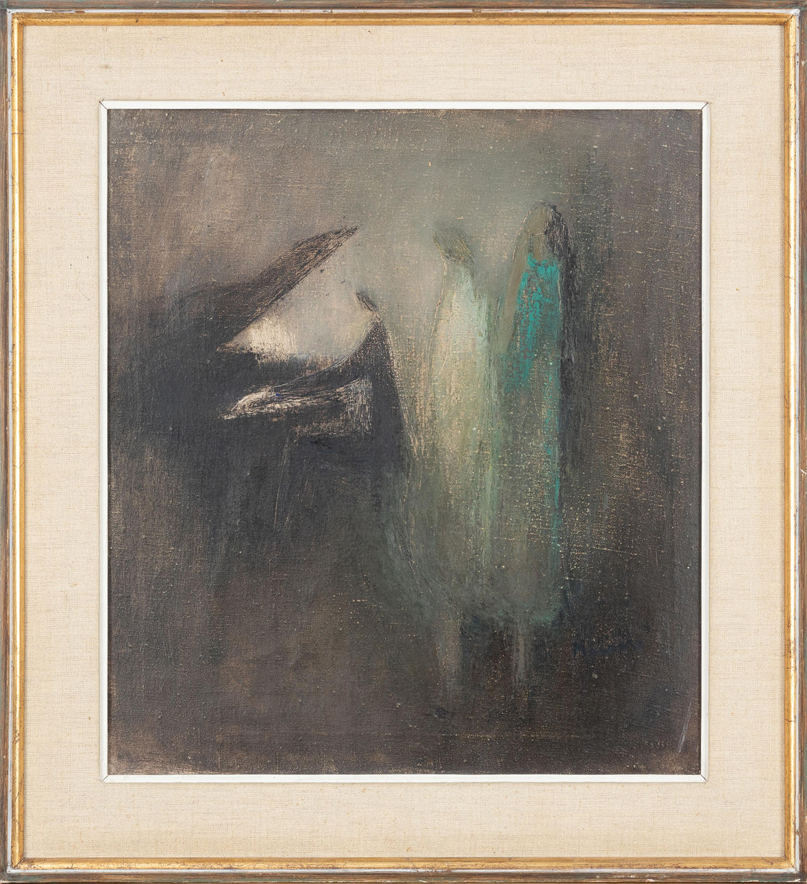 ELVI MAARNI. Music session, signed, oil on canvas.