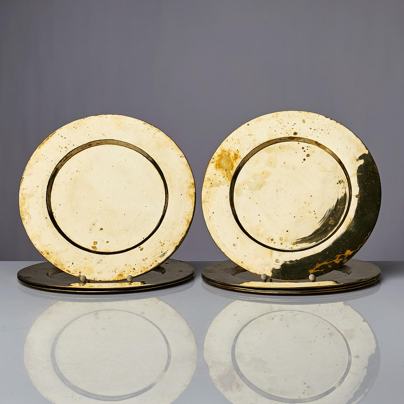 ENVELOPE PLATES, 7 pcs, brass.