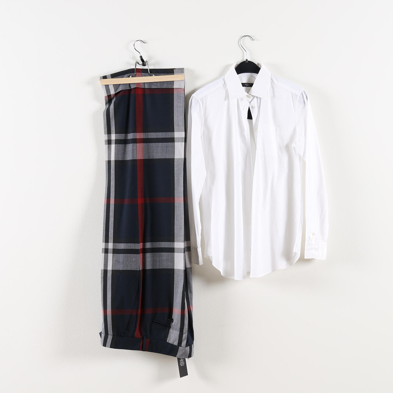 MAX MARA, Byxa samt skjorta, storl 40.