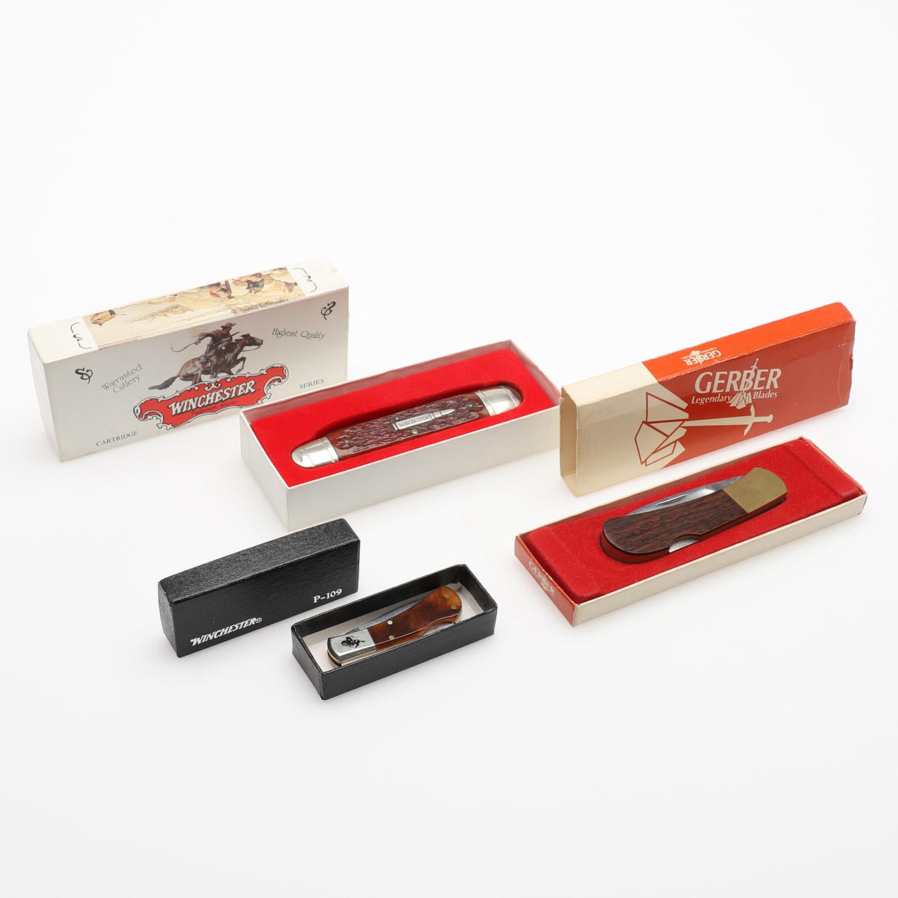 FALLENDE MESSER, 2+1 PC, Winchester und Gerber.