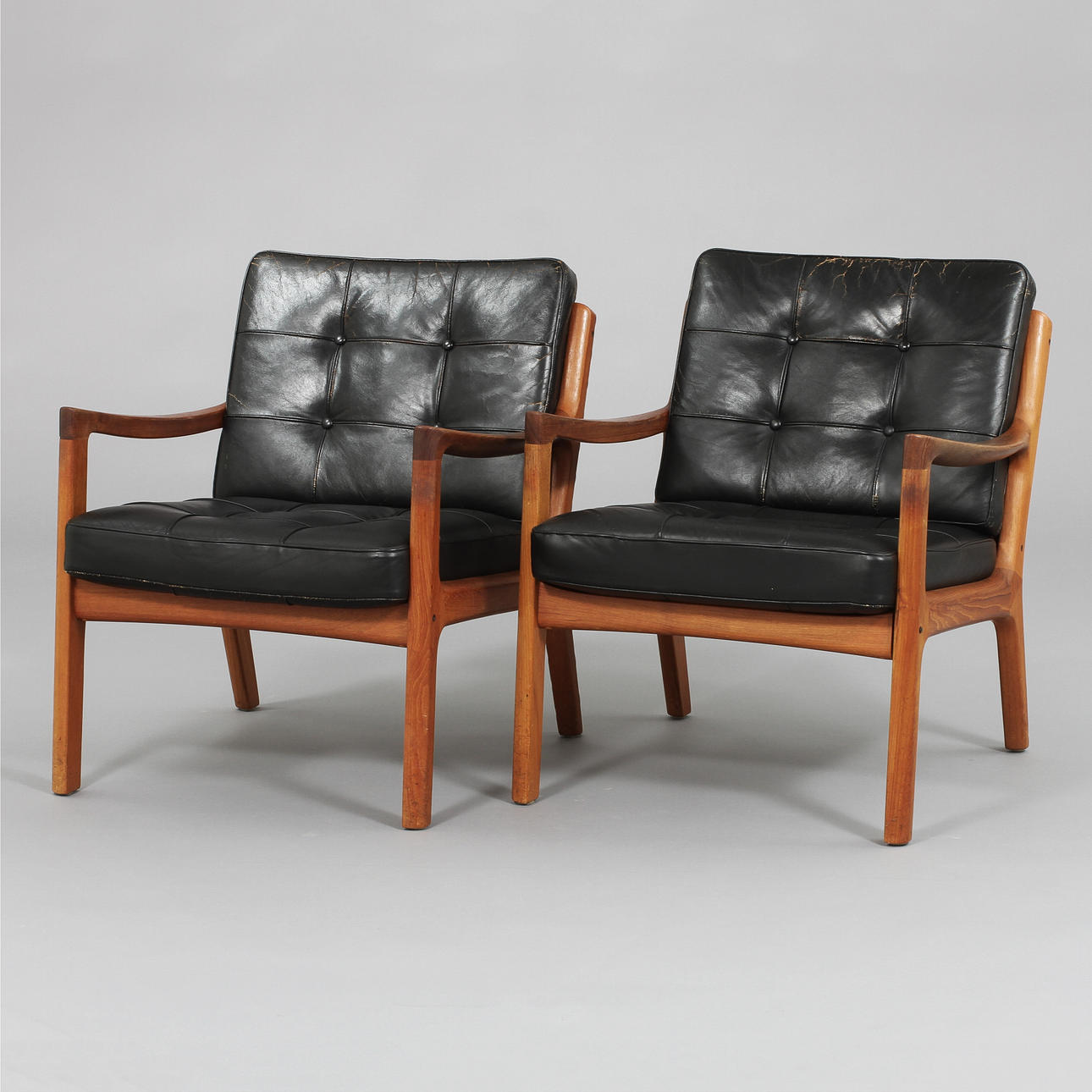 KARMFÅTÖLJER, 2 st, Modell 169,Ole Wanscher för France & Daverkosen.