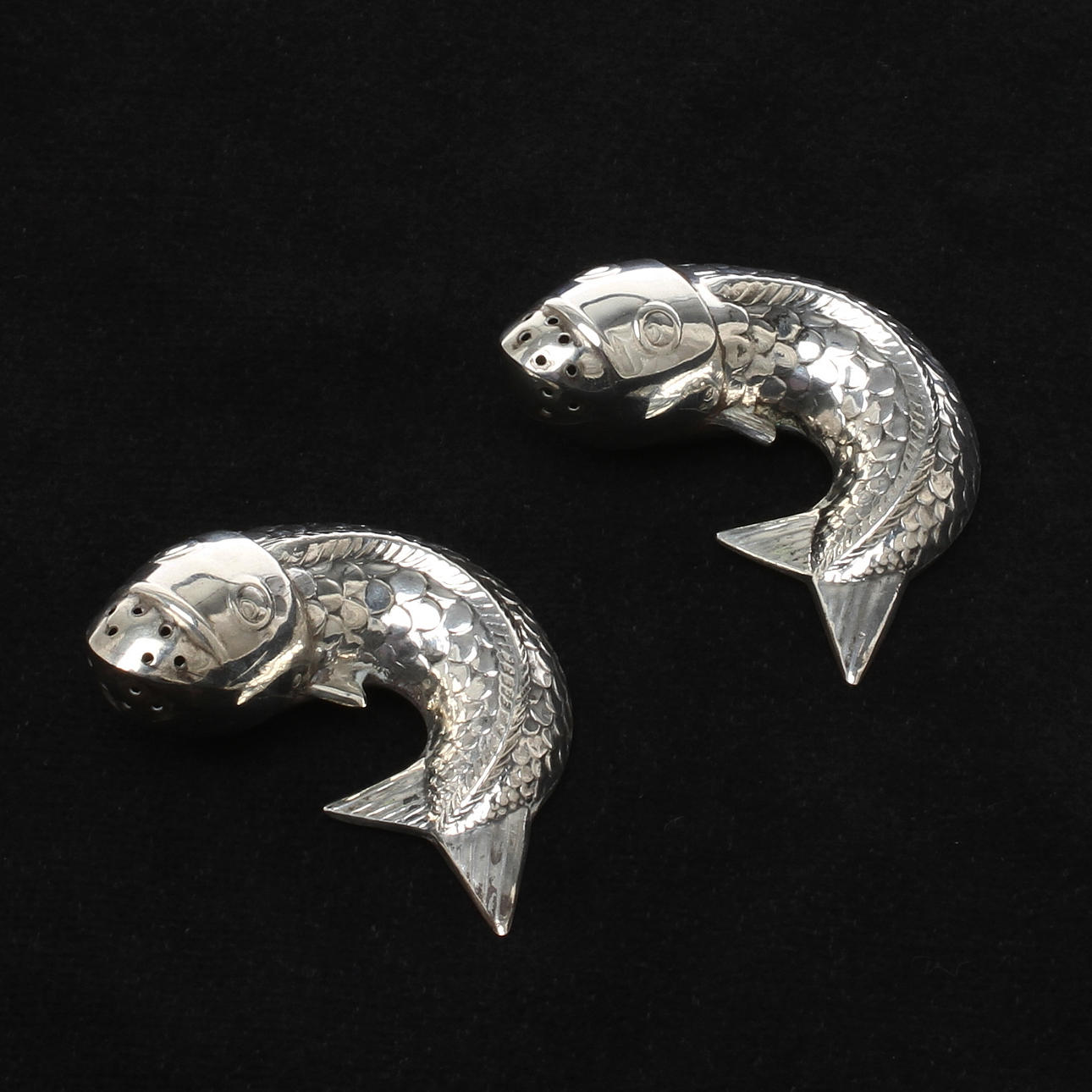 SALT- samt PEPPARKAR, silver, J Tostrup Norge.