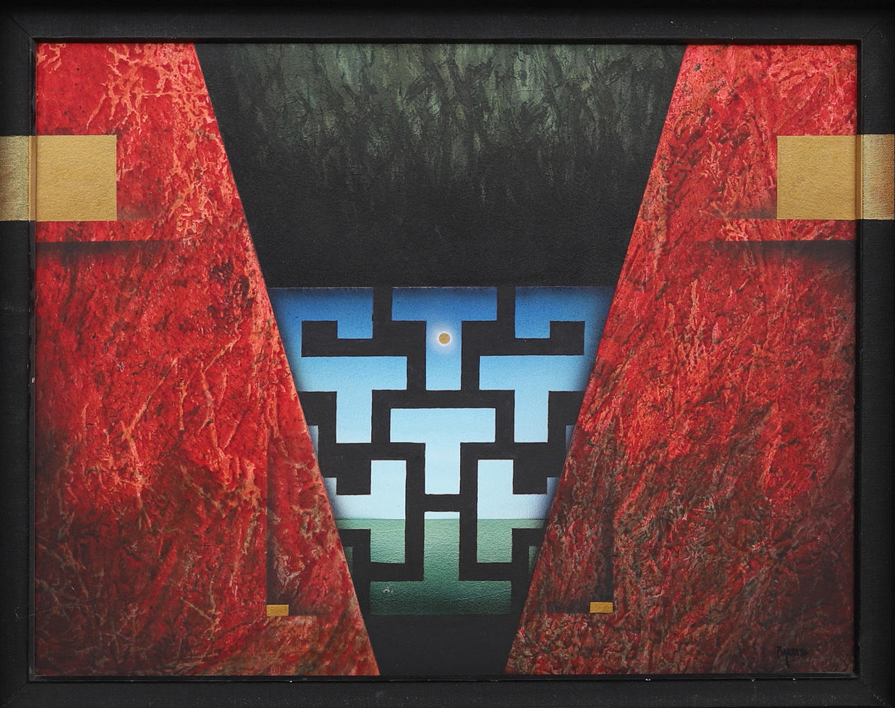 LOUIS BARRETO. Composition, oil on canvas, signed.