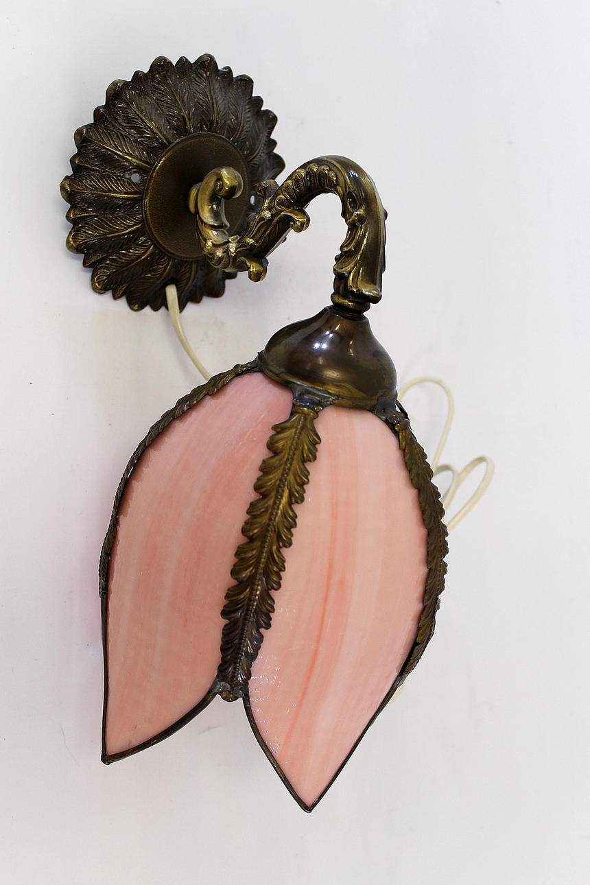 VÄGGLAMPA, 1 st, Tiffanymodell.