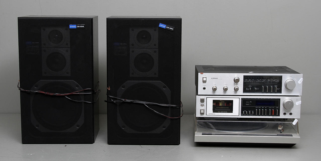 STEREO, 3 delar med HÖGTALARE, ett par, Pioneer.