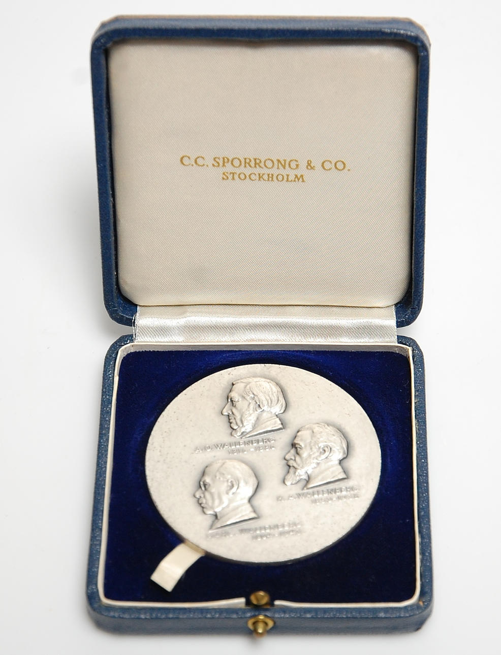 MINNESMEDALJ, silver, Stockholms Enskilda Bank 1856-1956.