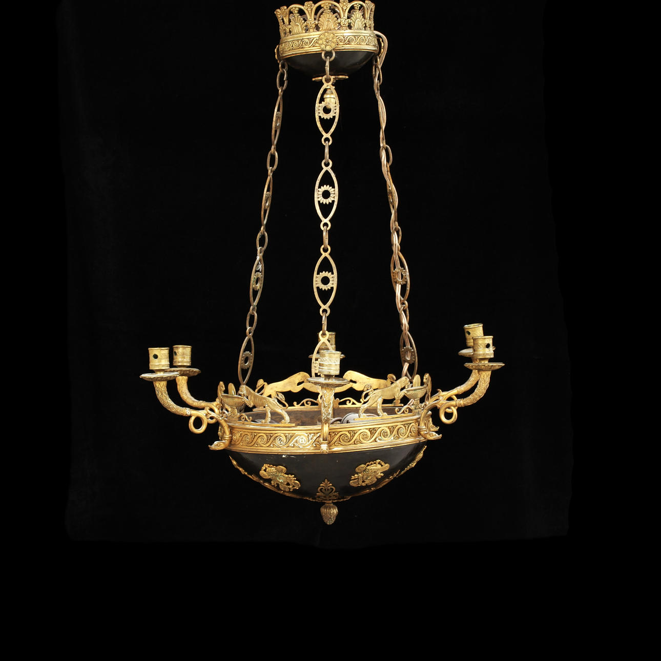 AMPEL, för sex ljus, empirestil.