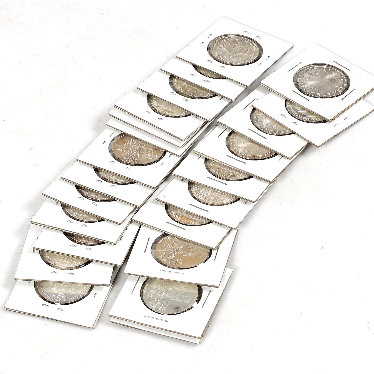 SILVER COINS, 23 pcs. 5 marks, Germany. 1967-1978.