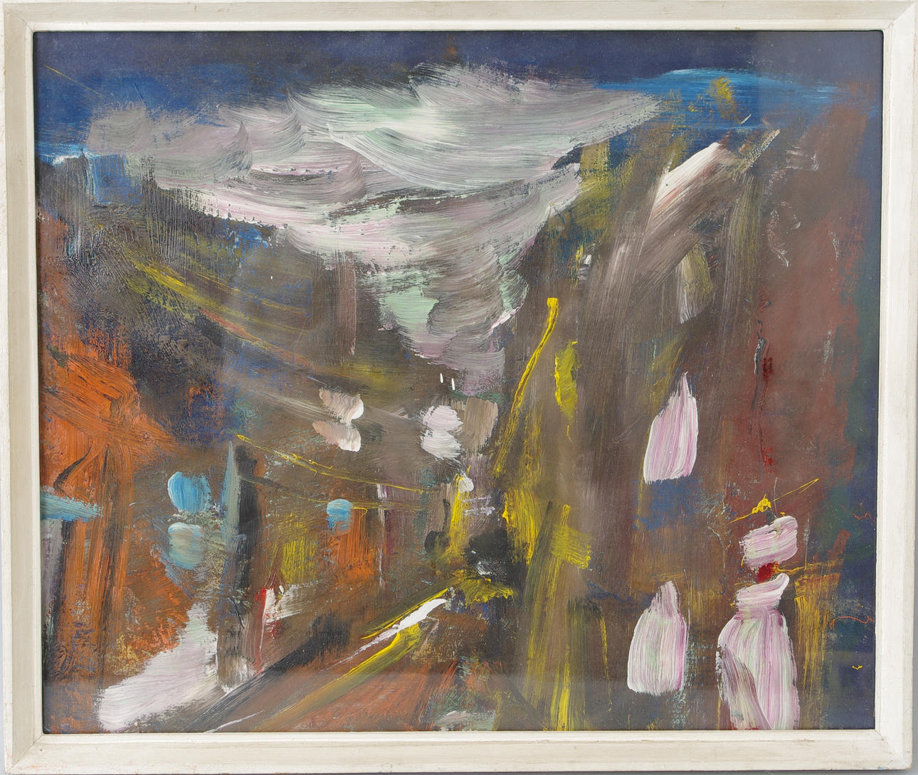 FRANCO VERDI. TILLSKRIVEN. komposition, blandteknik, osignerad.