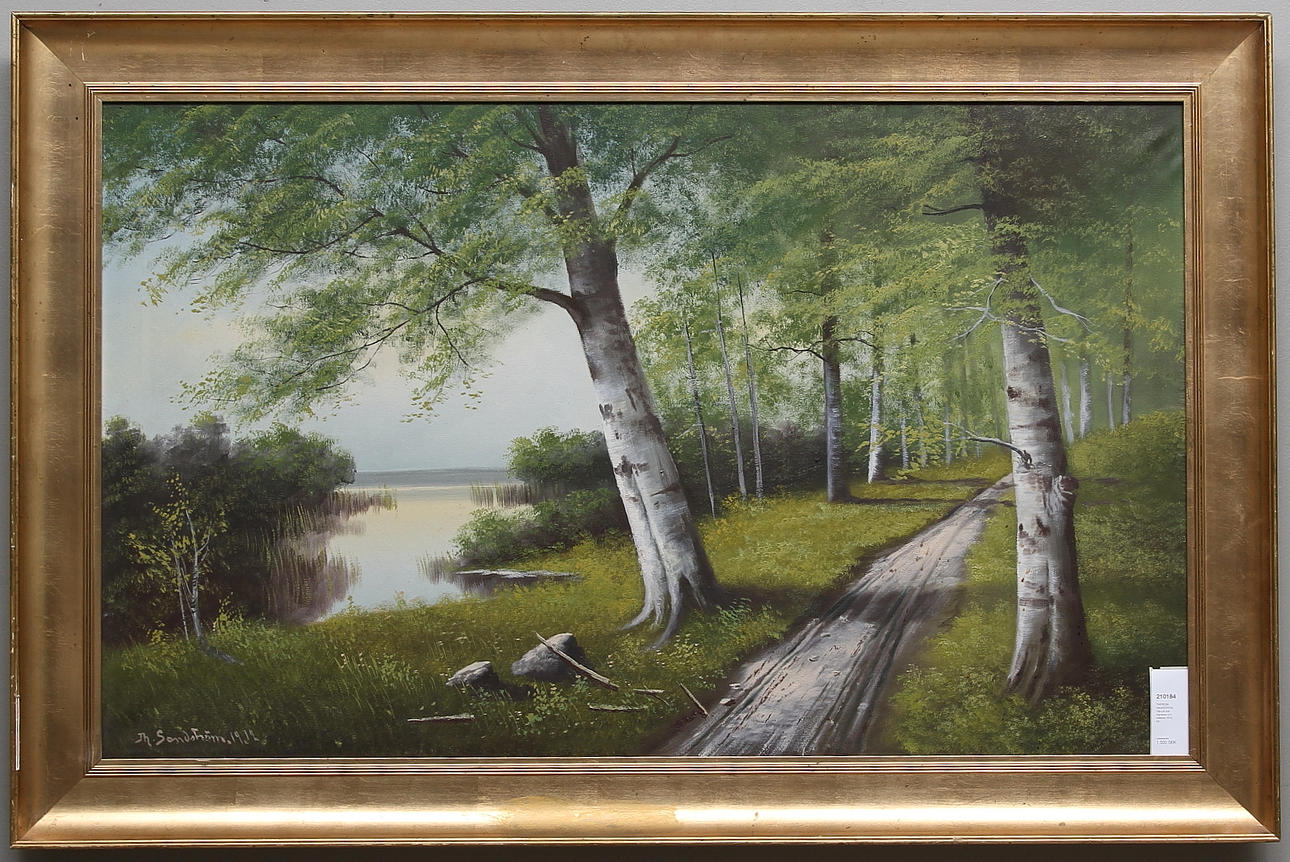 THERESIA SANDSTRÖM. Olja på duk, signerad och daterad 1912.