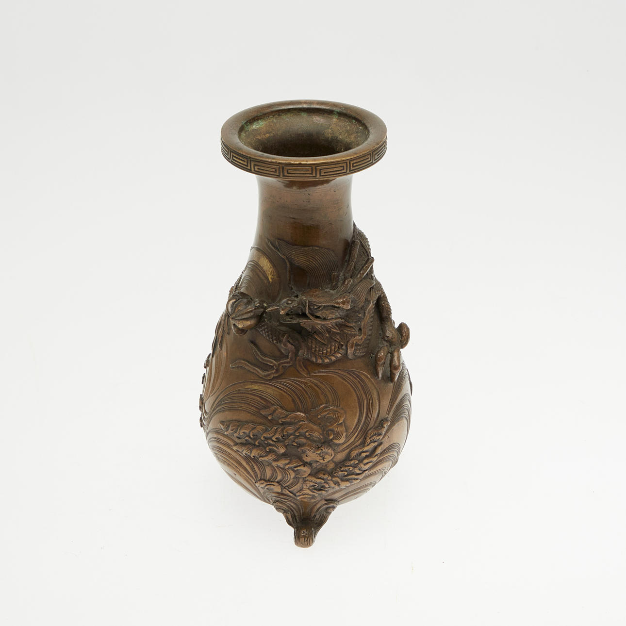 Vase, Drachen, Bronze, Japan, um 1900.