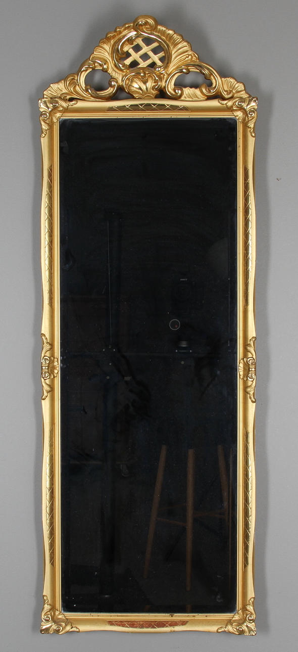SPEGEL MED KONSOLBORD, rokokostil, 1900-tal.