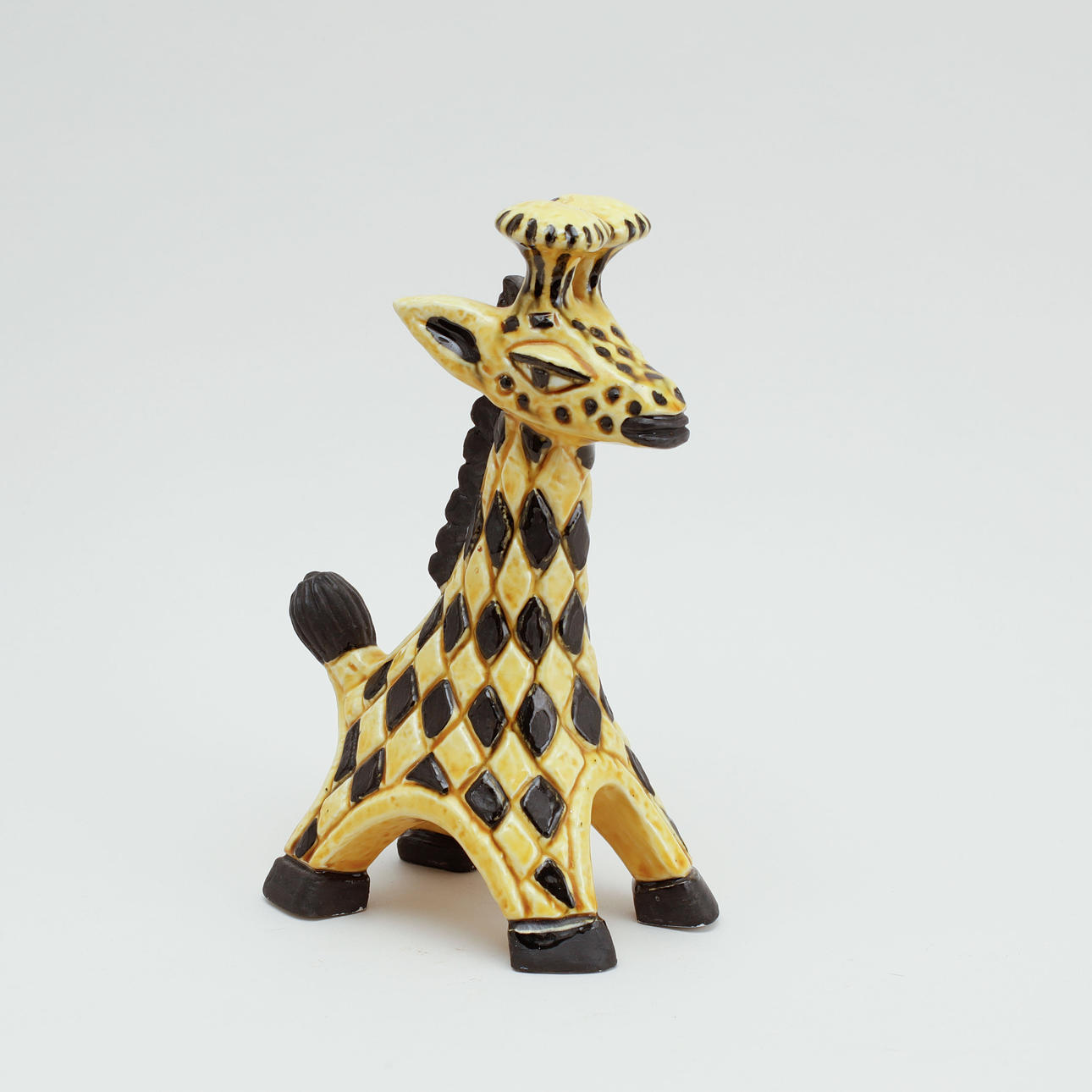 GUNNAR NYLUND. Figurin, giraff, stengods, Rörstrand. Keramik