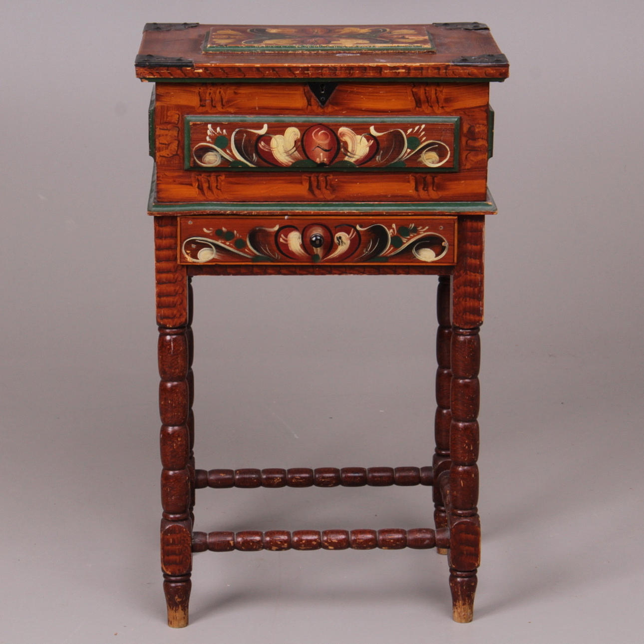 SYSKRIN, allmoge, kurbitsmålad, 1940-tal.