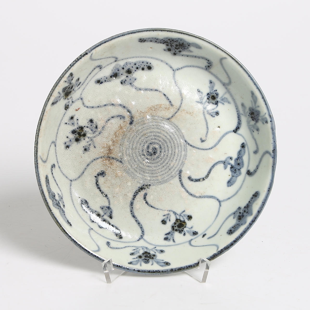 SKÅLFAT, stengods , "Swatow ware", sen Ming, 1500/1600-tal, Kina.