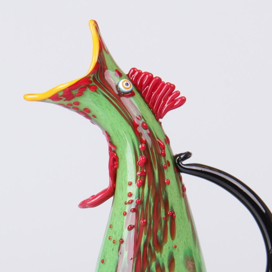 JAN-ERIK RITZMAN. Karaff, glas, överfång, Transjö, signerad.